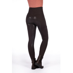 HKM Rio legging met volledige siliconen zitvlak Donkerbruin