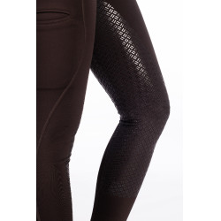 HKM Rio legging met volledige siliconen zitvlak Donkerbruin