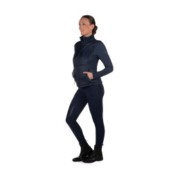 Prag II Style HKM jas in twee materialen Donkerblauw