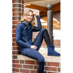 Prag II Style HKM jas in twee materialen Donkerblauw