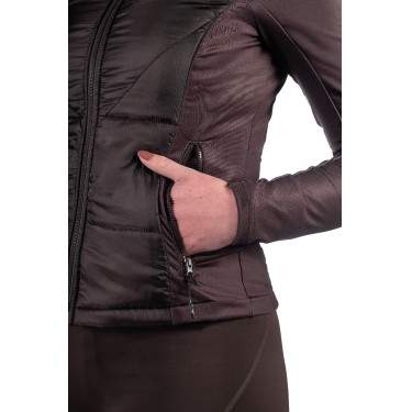 Prag II Style HKM jas in twee materialen Donkerbruin Prag II Style HKM jas in twee materialen Donkerbruin