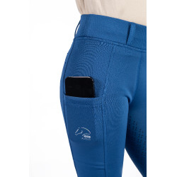 Legging Lana II stijl full seat 1/1 in siliconen HKM Blauw