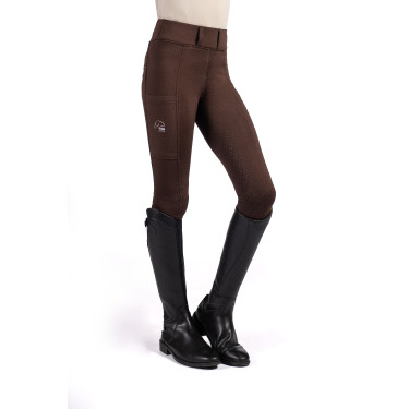 Legging Lana II stijl full seat 1/1 in siliconen HKM Donkerbruin Legging Lana II stijl full seat 1/1 in siliconen HKM Donkerbruin