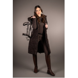 Lange gewatteerde jas Arezzo Lauria Garrelli Donkerbruin