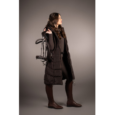 Lange gewatteerde jas Arezzo Lauria Garrelli Donkerbruin