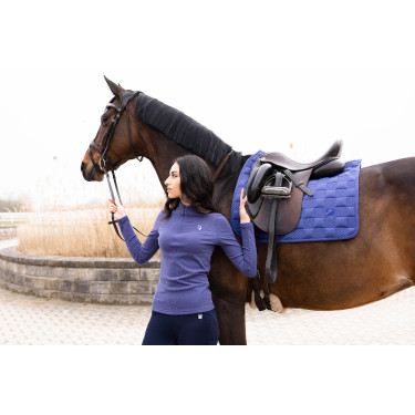 Polo met lange mouwen Arezzo Soft Lauria Garrelli Indigo Blauw