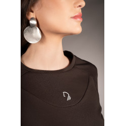 Arezzo Function Lauria Garrelli lange mouwen polo Donkerbruin