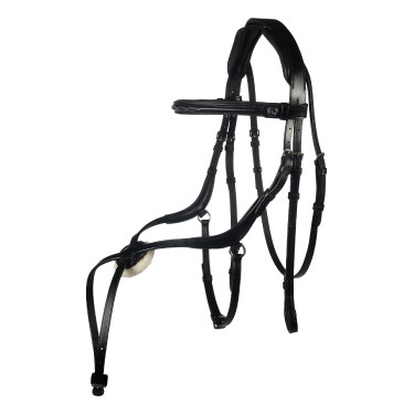 Hoofdstel Carlos HKM Zwart / zwart