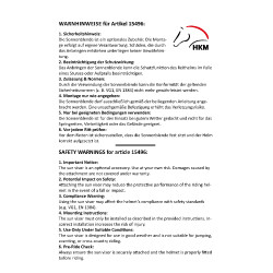 Zonneklep voor HKM-rijhelm Sunblock Zwart