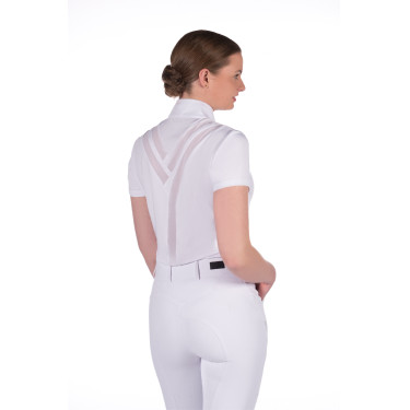 Polo de concours Hunter manches courtes HKM Blanc