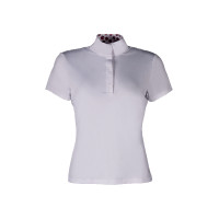 Polo de concours Hunter manches courtes HKM Blanc ancien modèle