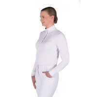 Polo de concours Hunter manches longues HKM Blanc Polo de concours Hunter manches longues HKM Blanc