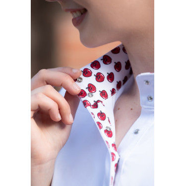 Wedstrijdpolo Hunter met lange mouwen HKM Wit