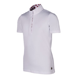 Polo de concours Hunter Kids manches courtes HKM Blanc