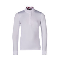 Polo de concours Hunter Kids manches longues HKM Blanc Polo de concours Hunter Kids manches longues HKM Blanc