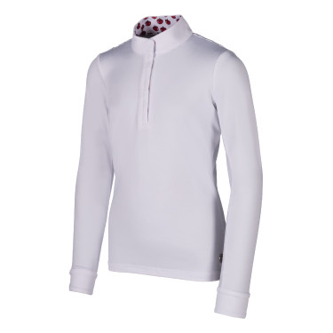 Polo de concours Hunter Kids manches longues HKM Blanc Polo de concours Hunter Kids manches longues HKM Blanc