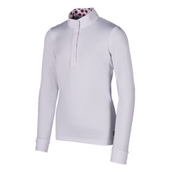 Wedstrijdpolo Hunter Kids met lange mouwen HKM Wit