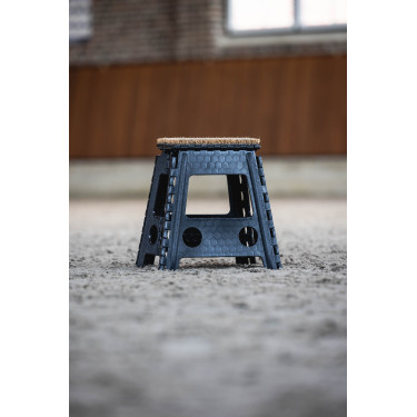 Tabouret pliant avec paillasson HKM Noir Tabouret pliant avec paillasson HKM Noir