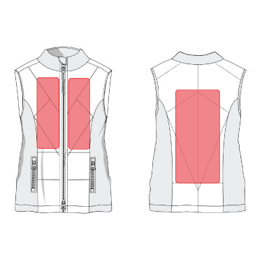 Gilet chauffant Slimline Style HKM Noir