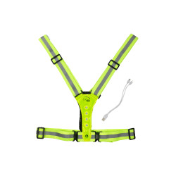 Gilet lumineux à LED HKM Jaune fluo Gilet lumineux à LED HKM Jaune fluo