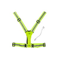 LED-lichtgevend vest HKM Fluogeel LED-lichtgevend vest HKM Fluogeel