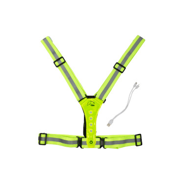 LED-lichtgevend vest HKM Fluogeel