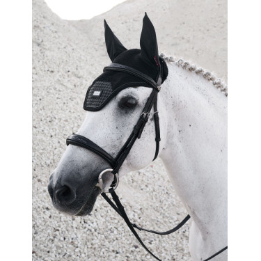 Bonnet anti-mouches LeMieux Aspen Motif pied-de-poule Bonnet anti-mouches LeMieux Aspen Motif pied-de-poule