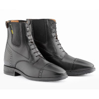 Boots Daslö Gold cuir lacets élastiques Noir