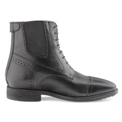 Boots Daslö Gold cuir lacets élastiques Noir Boots Daslö Gold cuir lacets élastiques Noir