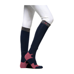 Chaussettes Flags & Cup femme Olbia Marine / cerise