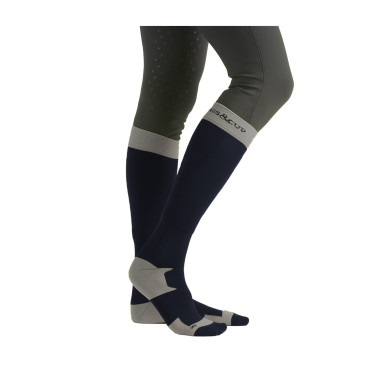 Chaussettes Flags & Cup mixtes Prato Marine / gris Bleu