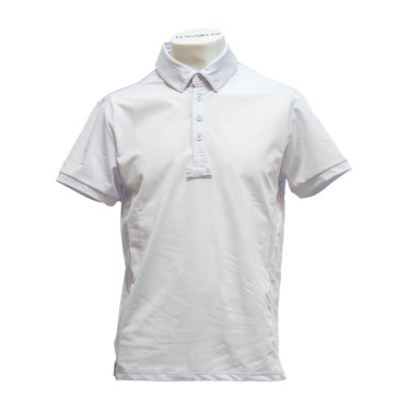 Polo de concours Flags & Cup manches courtes homme San Remo Blanc
