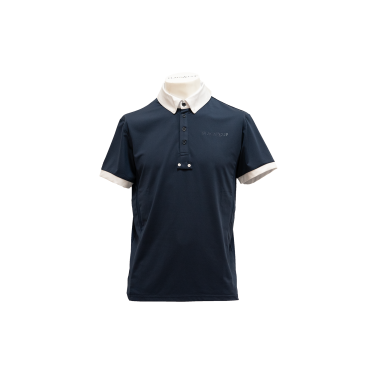 Polo de concours Flags & Cup manches courtes homme San Remo Marine Bleu marine