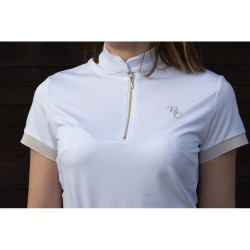 Wedstrijdrijpoloshirt Flags & Cup Andria dames korte mouw Wit Wedstrijdrijpoloshirt Flags & Cup Andria dames korte mouw Wit