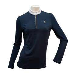 Polo de concours Flags & Cup Andria femme manches longues Marine Bleu marine