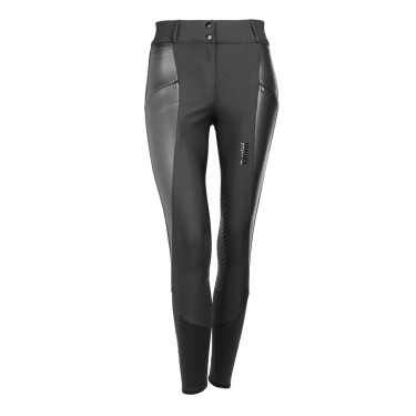 Pantalon Tattini Melissa avec empiècements en similicuir Noir