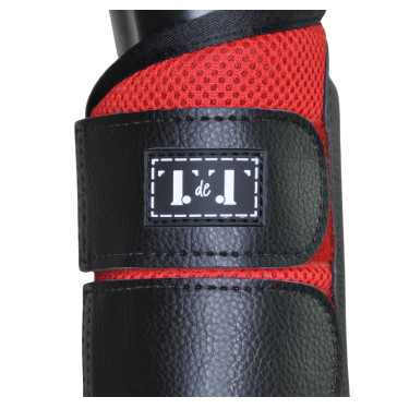 Mesh- en neopreen-peesbeschermers T de T Rood Mesh- en neopreen-peesbeschermers T de T Rood