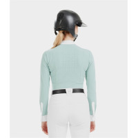 Dameslange mouwen shirt Horse Pilot Aerolight Watergroen Blauw