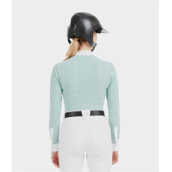 Dameslange mouwen shirt Horse Pilot Aerolight Watergroen Blauw
