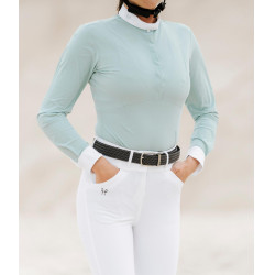 Dameslange mouwen shirt Horse Pilot Aerolight Watergroen Blauw