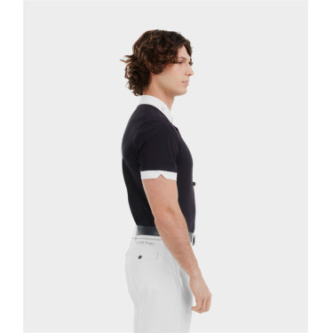 Wedstrijdshirt Horse Pilot korte mouwen Aerolight heren Donkere nacht Zwart