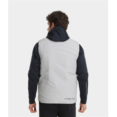 Mouwloze verwarmde paardrijdons Horse Pilot E-Kelvin voor heren Lichtgrijs