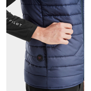 Doudoune d'équitation sans manches Horse Pilot chauffante E-Kelvin homme Marine Bleu marine