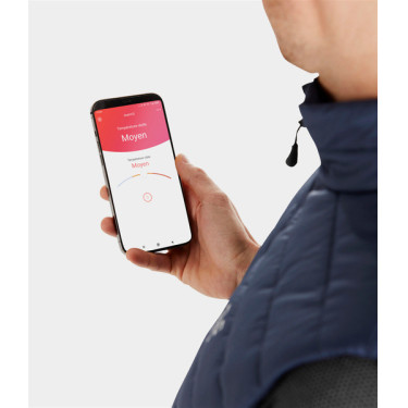 Doudoune d'équitation sans manches Horse Pilot chauffante E-Kelvin homme Marine Bleu marine