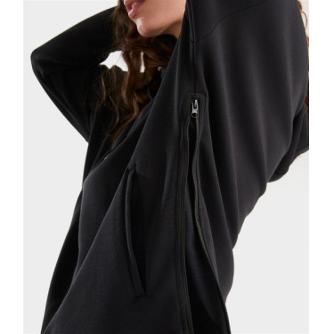 Dames paardrijhoodie Horse Pilot Zwart