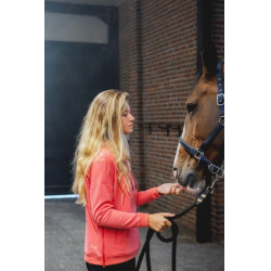Dames paardrijhoodie Horse Pilot Roze koraal