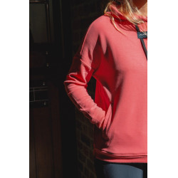 Dames paardrijhoodie Horse Pilot Roze koraal