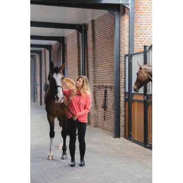 Dames paardrijhoodie Horse Pilot Roze koraal