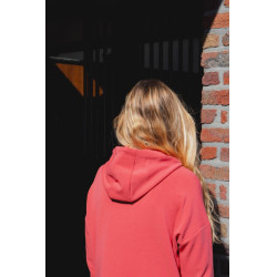 Dames paardrijhoodie Horse Pilot Roze koraal