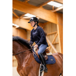 Sweat-shirt d'équitation Horse Pilot en laine de Mérinos femme Dark night Noir Sweat-shirt d'équitation Horse Pilot en laine de Mérinos femme Dark night Noir